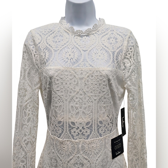 LULUS Appetite for Seduction Lace White Dress Size Small Wedding Boho New NWT - Picture 3 of 16